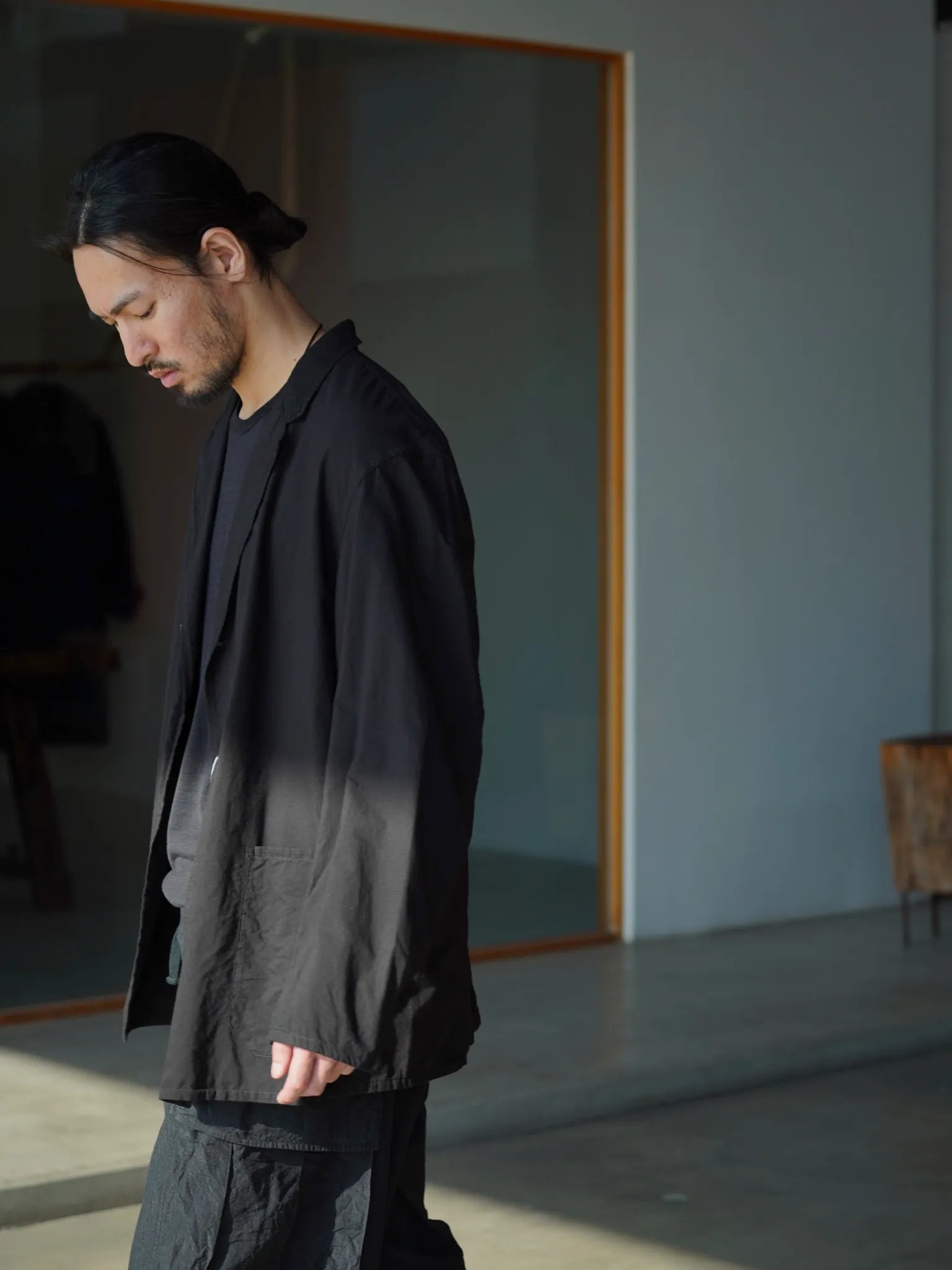 COMOLI KHADIコットン ジャケット BLACK | CASANOVA&CO (カサノヴァ COMOLI KHADIコットン ジャケット BLACK | CASANOVA&CO (カサノヴァ