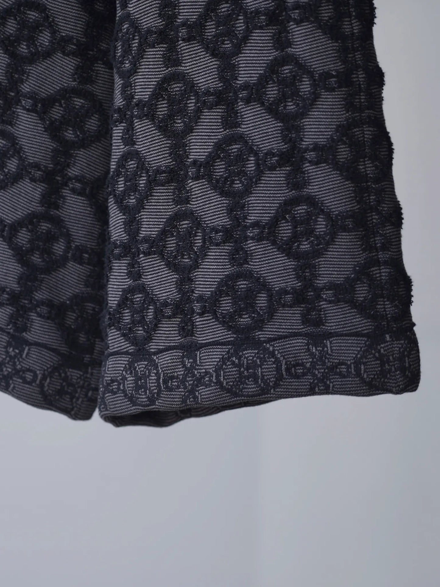 KAKAN | GRIDPILE KNIT PANTS Black