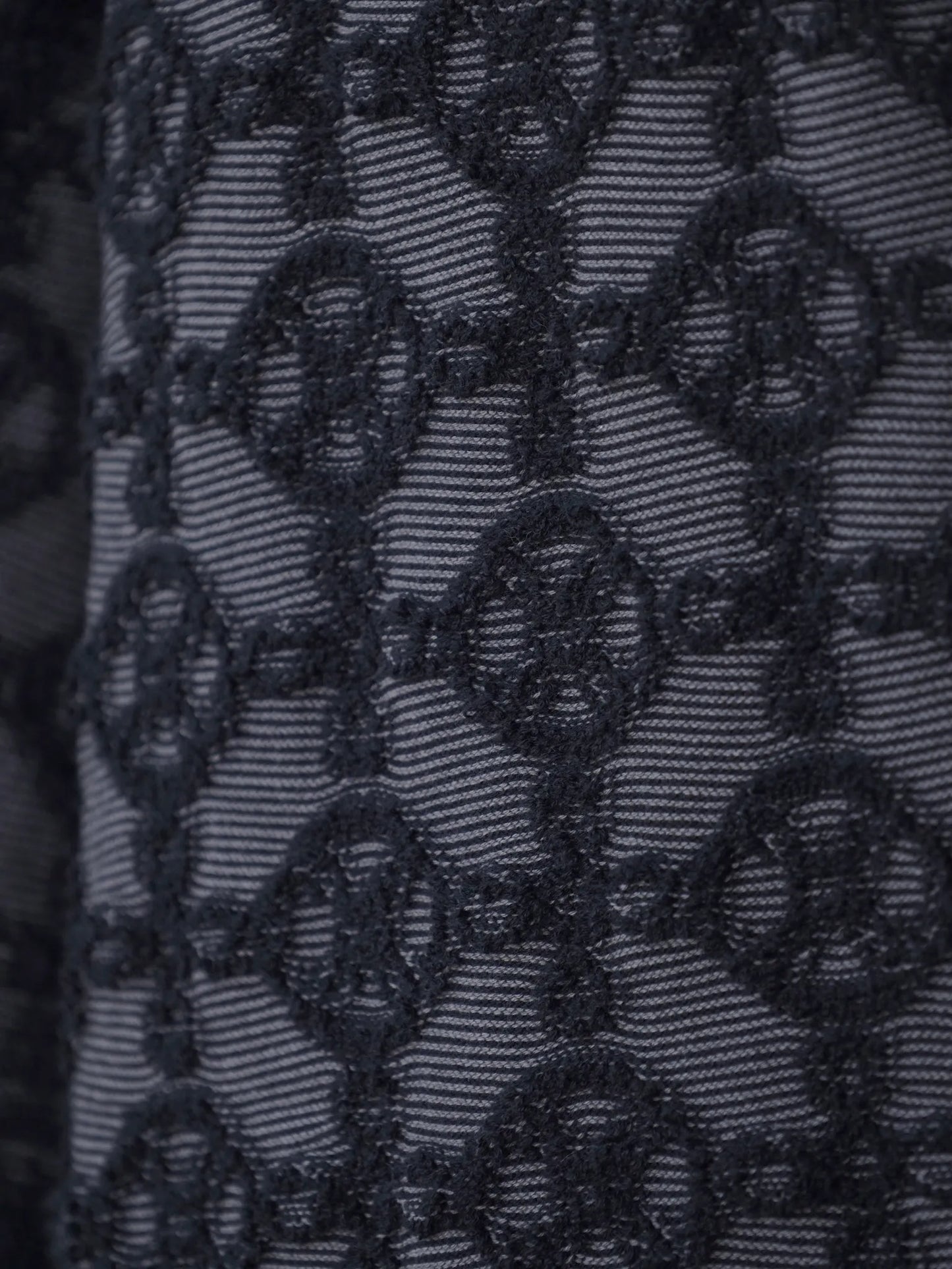 KAKAN | GRIDPILE KNIT PANTS Black