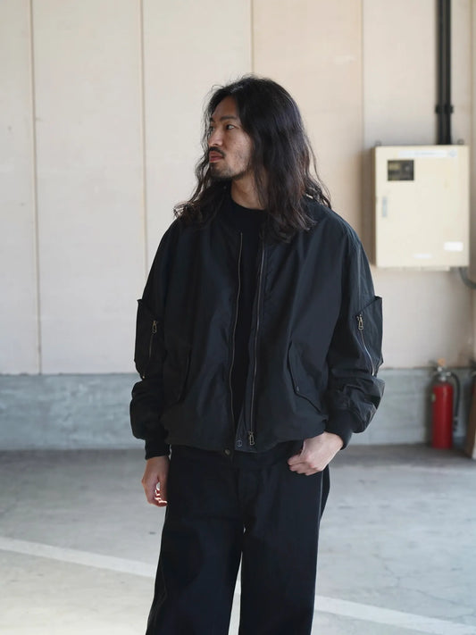 COMOLI | コットンナイロン ミリタリーブルゾン BLACK