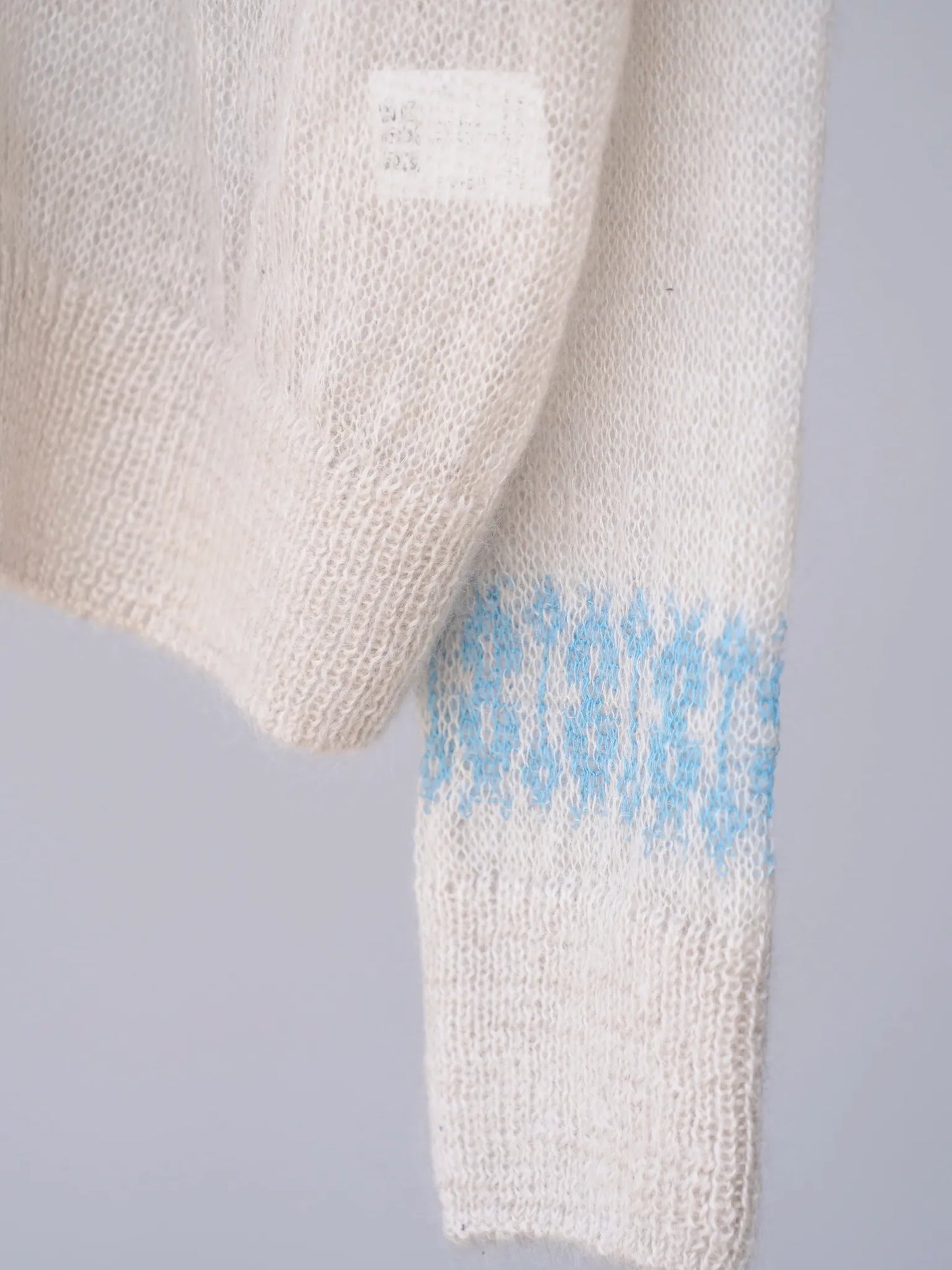 KAKAN | BABY MOHAIR CARDIGAN Blue Beige