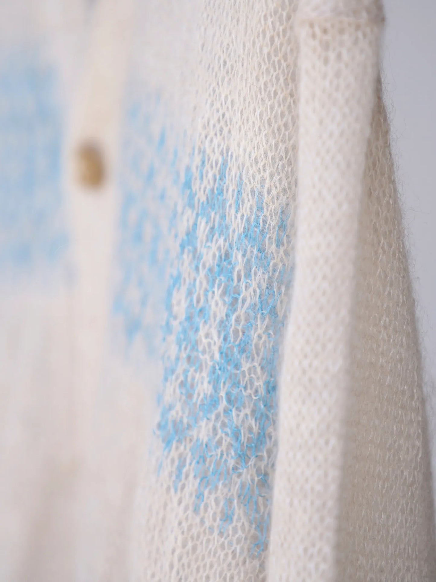 KAKAN | BABY MOHAIR CARDIGAN Blue Beige