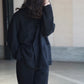 COMOLI | シャギー ノーカラージャケット BLACK