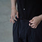 THE NULABEL | GARMENT DYED TROPICAL TROUSERS BLACK