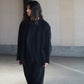 COMOLI | シャギー ノーカラージャケット BLACK