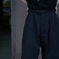 THE NULABEL | GARMENT DYED TROPICAL TROUSERS BLACK