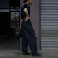 THE NULABEL | GARMENT DYED TROPICAL TROUSERS BLACK