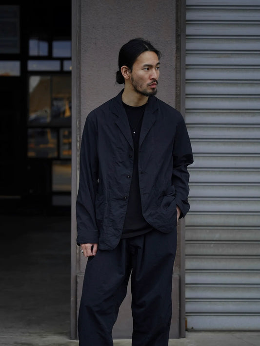 THE NULABEL | GARMENT DYED WORK JACKET BLACK