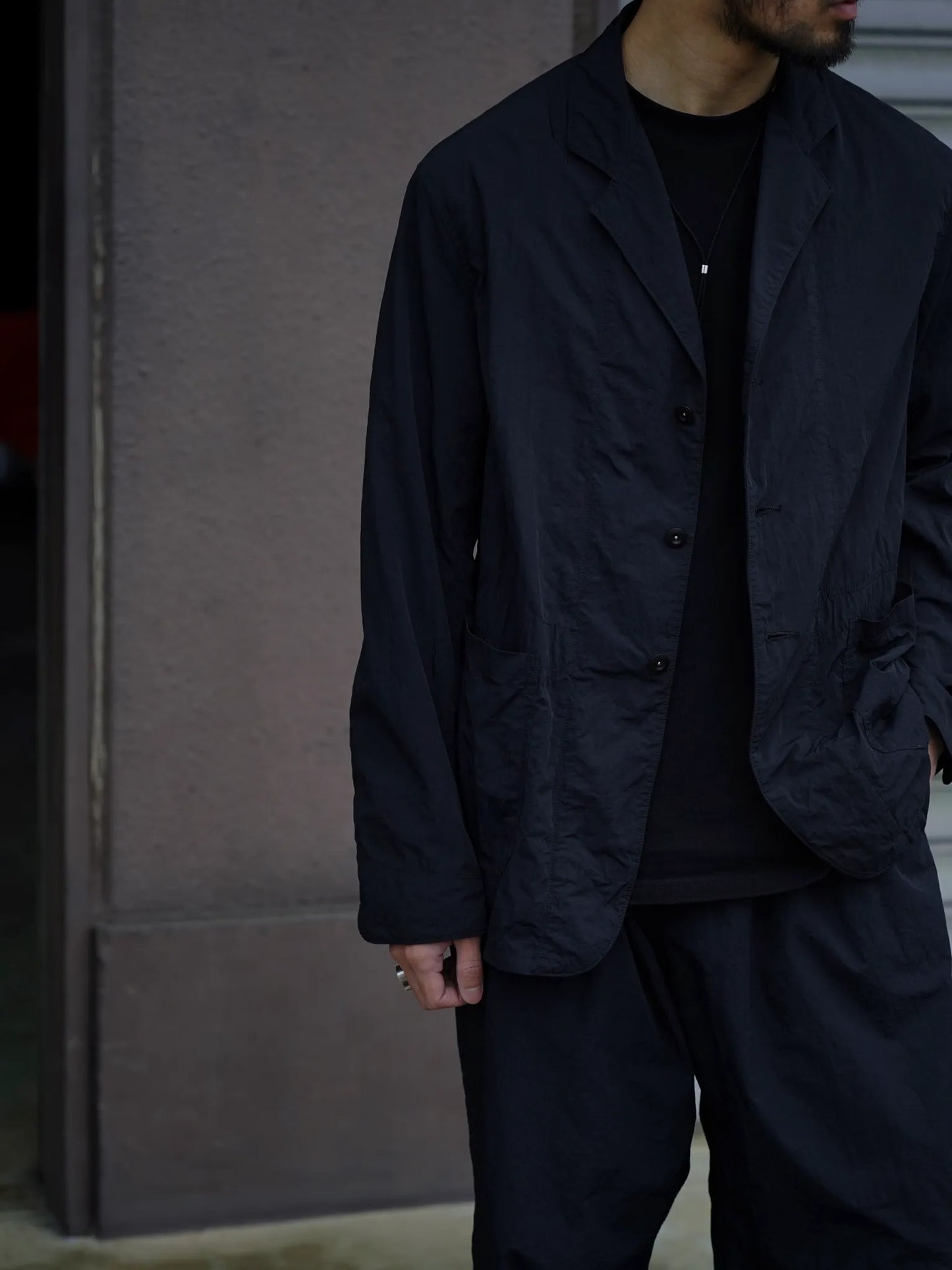 THE NULABEL | GARMENT DYED WORK JACKET BLACK