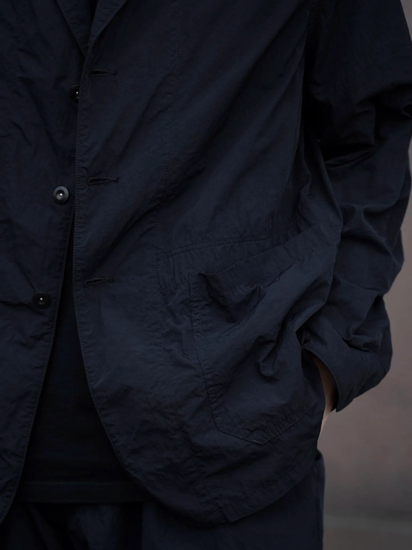 THE NULABEL | GARMENT DYED WORK JACKET BLACK