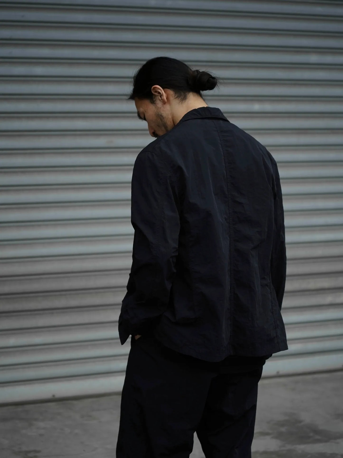 THE NULABEL | GARMENT DYED WORK JACKET BLACK