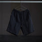 calmlence | SINGLE PLEATED EASY SHORTS BLK