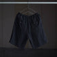 calmlence | SINGLE PLEATED EASY SHORTS BLK