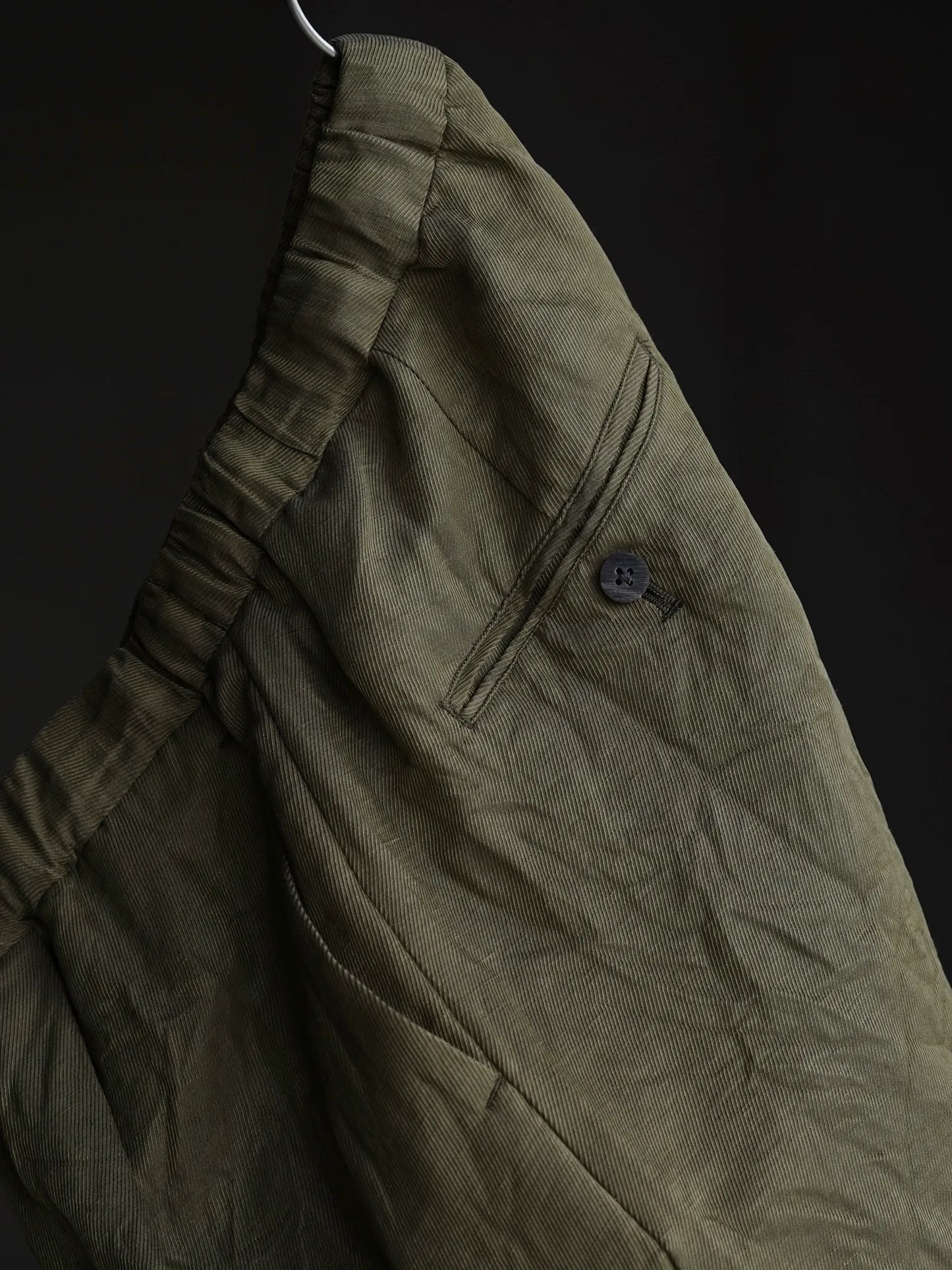 calmlence | SINGLE PLEATED EASY SHORTS DBEG