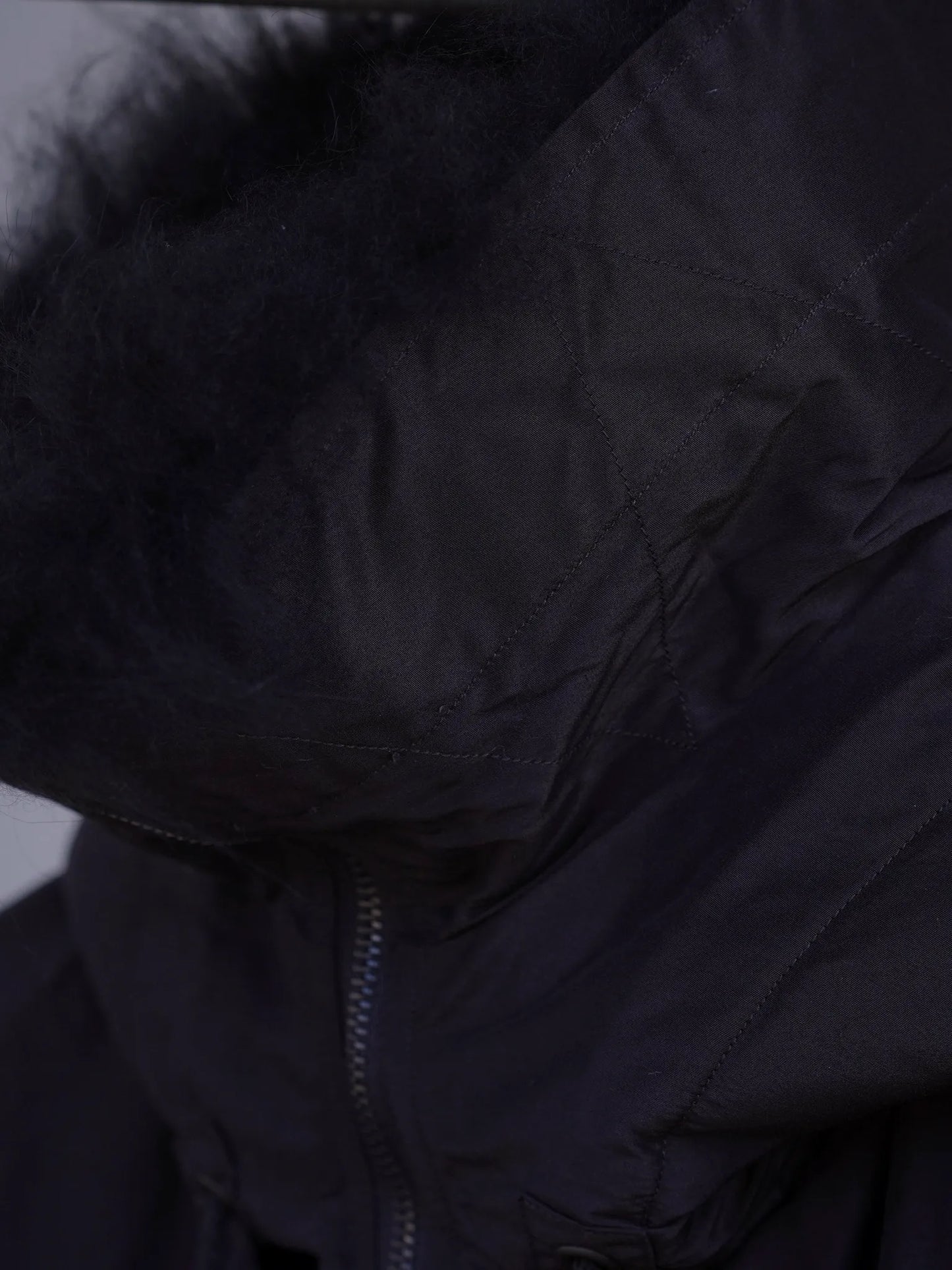 COMOLI | コットンシルク ミリタリーフーデッドジャケット BROWN