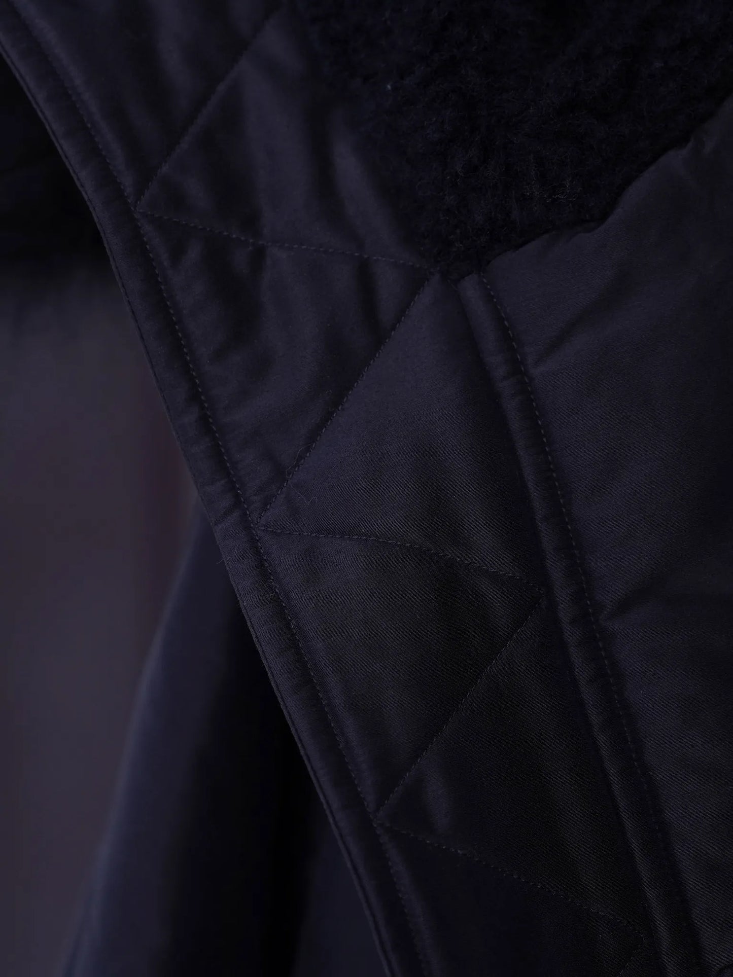 COMOLI | コットンシルク ミリタリーフーデッドジャケット BROWN