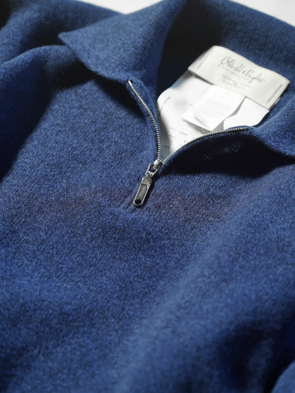 Olde H & Daughter | WOOL / CASHMERE HALF ZIP P/O MIDNITE