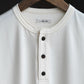 calmlence | HENLEY NECK SS T-SHIRT OWHT