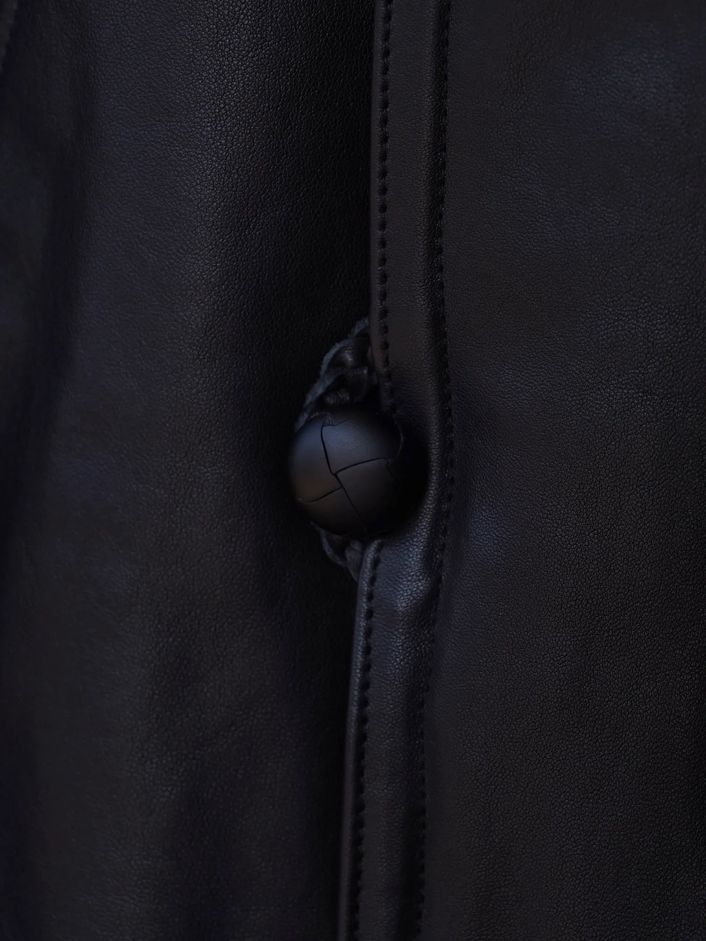 COMOLI | ラムレザー カナディアンコート BLACK