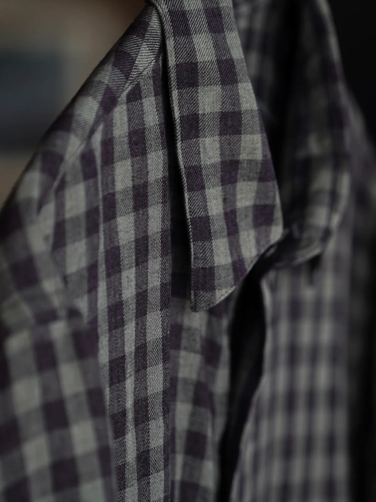 calmlence | REGULAR COLLAR SS SHIRTS GRY/BRN