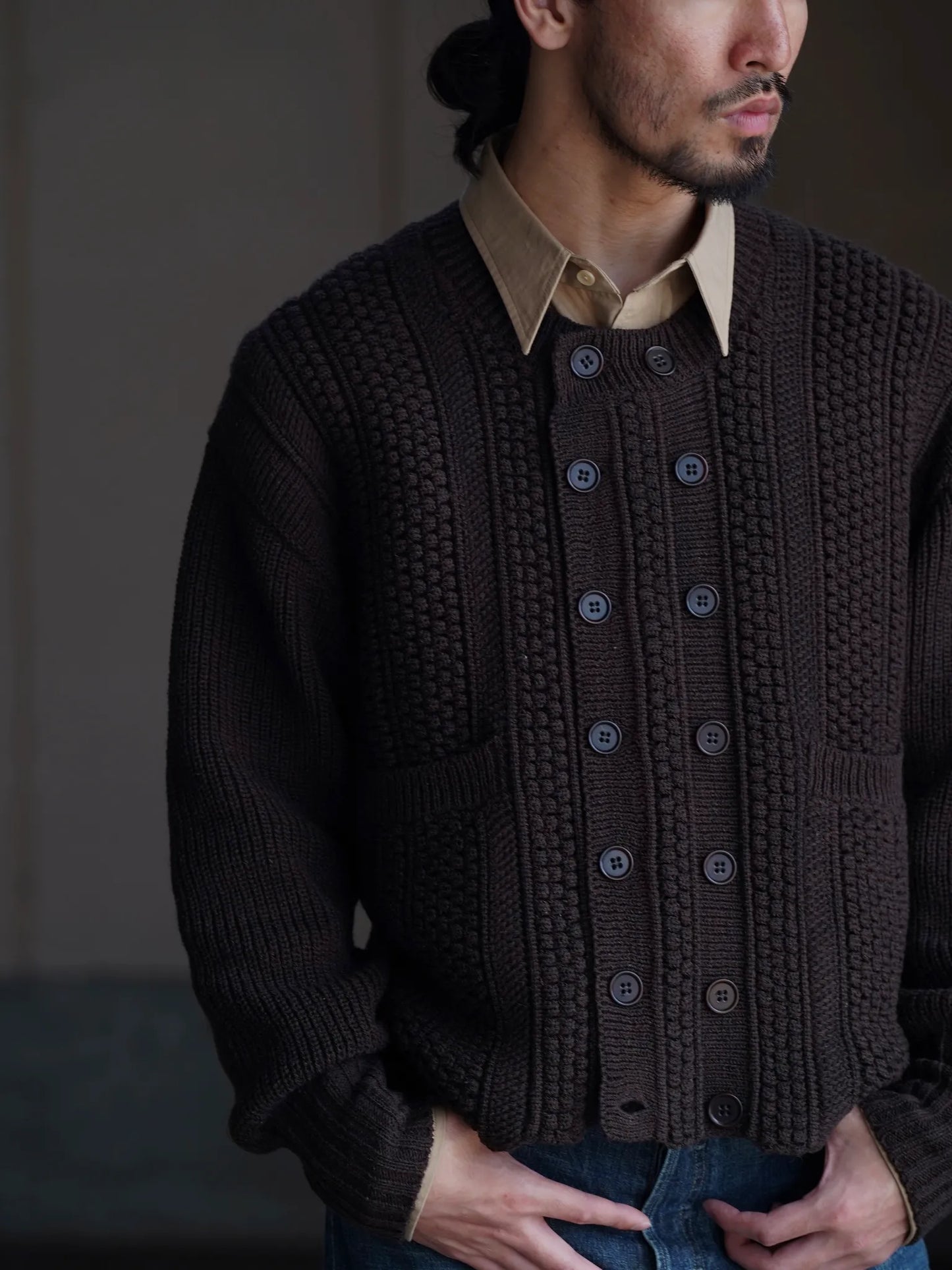 T.T | LOT.506 DB CARDIGAN BROWN