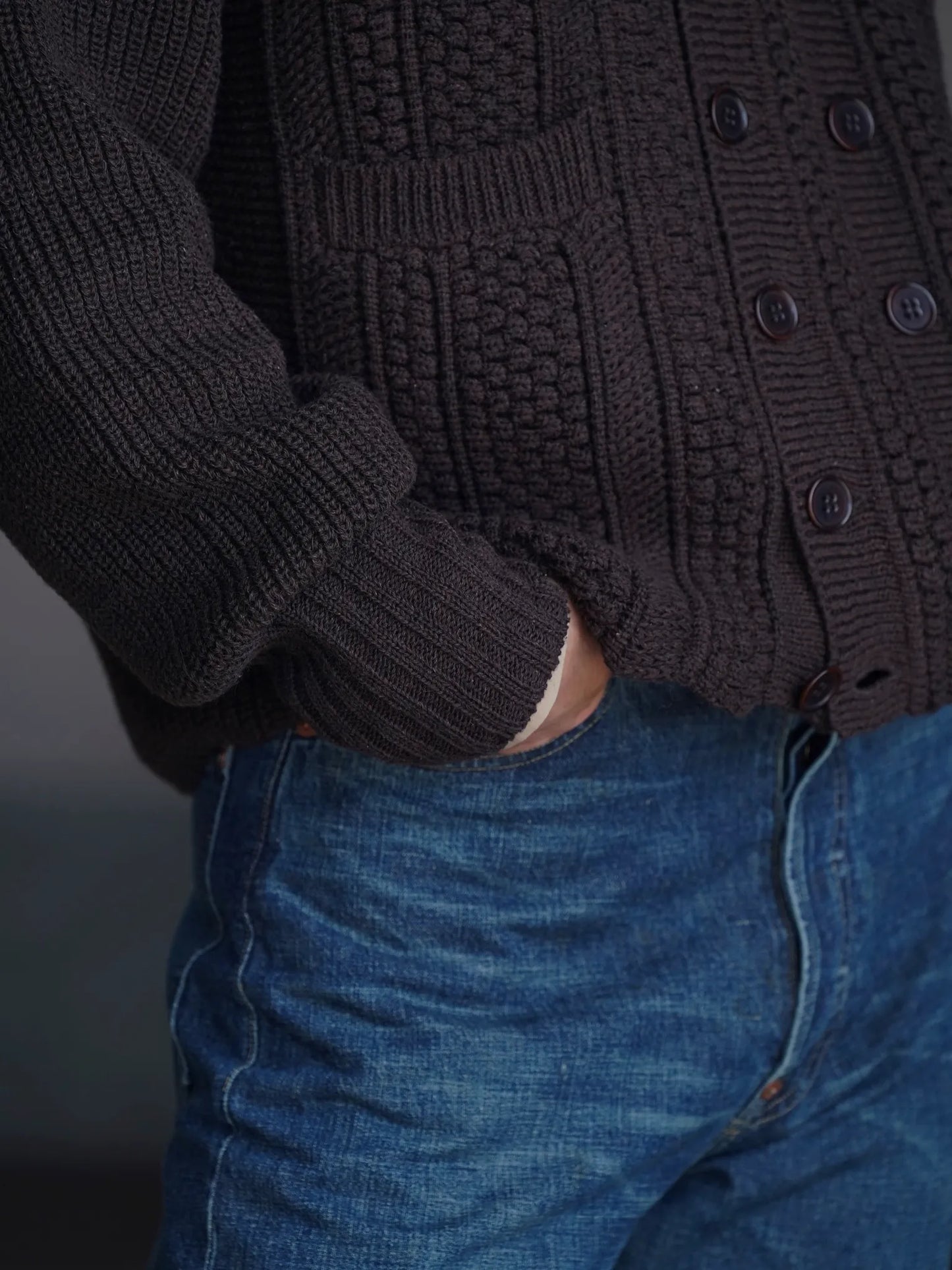 T.T | LOT.506 DB CARDIGAN BROWN