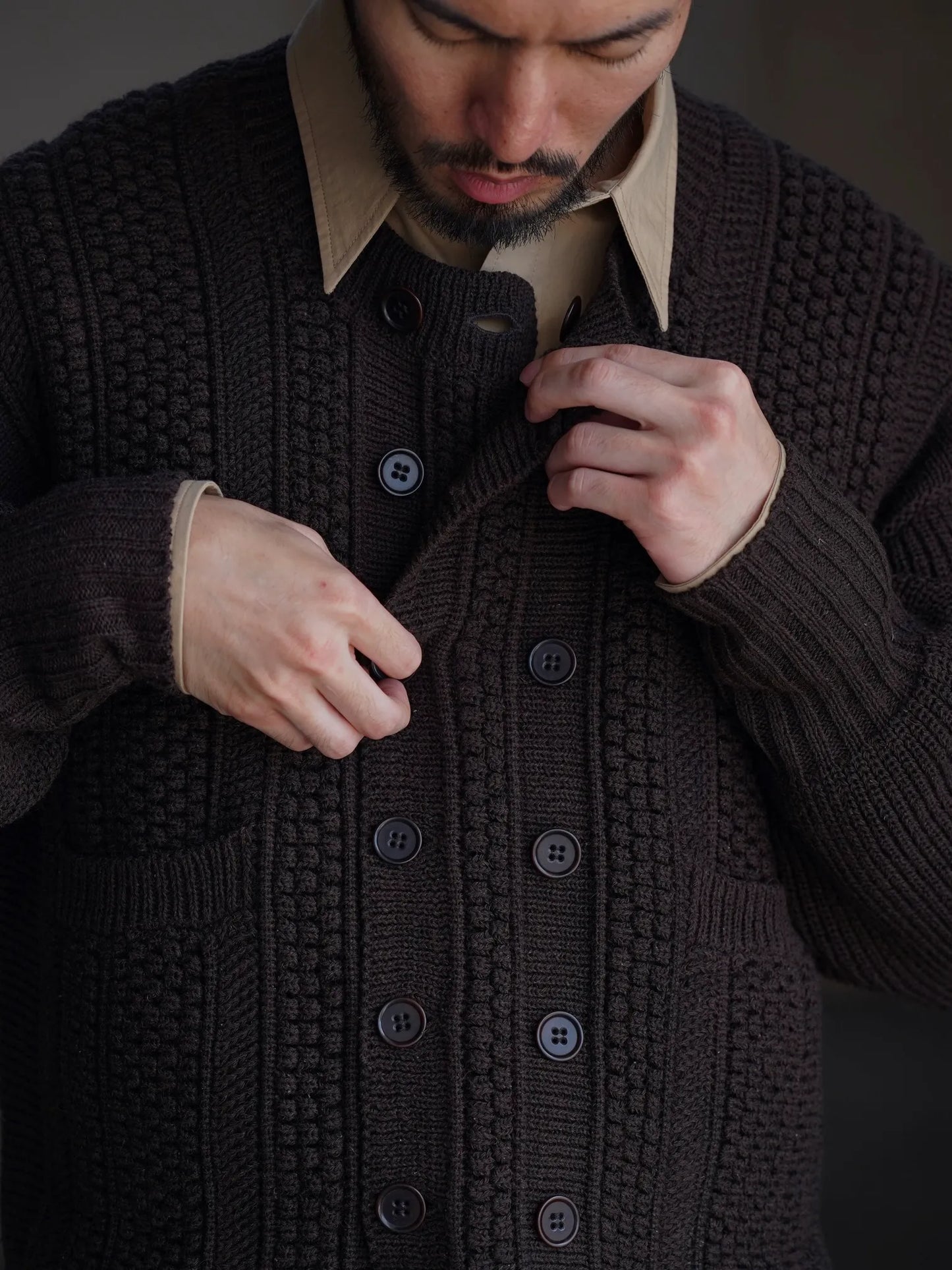T.T | LOT.506 DB CARDIGAN BROWN