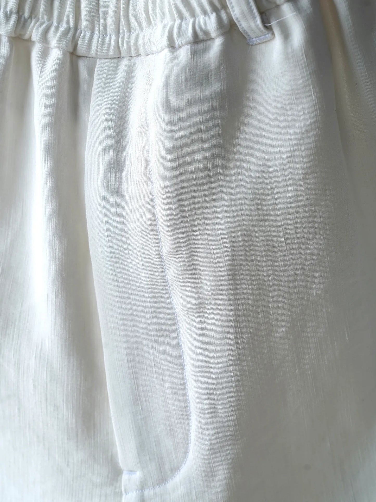 山内 | ビンテージシルクリネン・ワンカットイージーパンツ off white