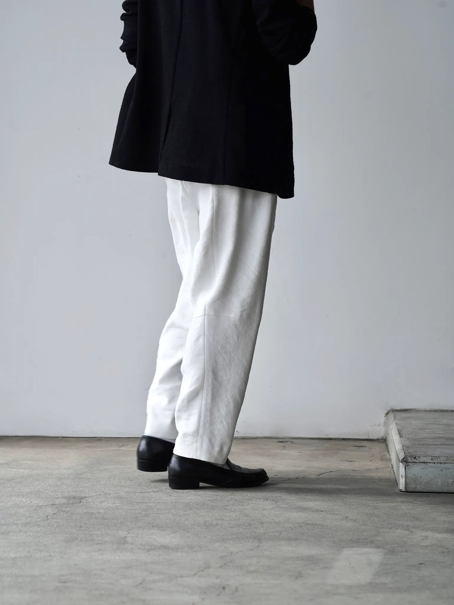 山内 | ビンテージシルクリネン・ワンカットイージーパンツ off white