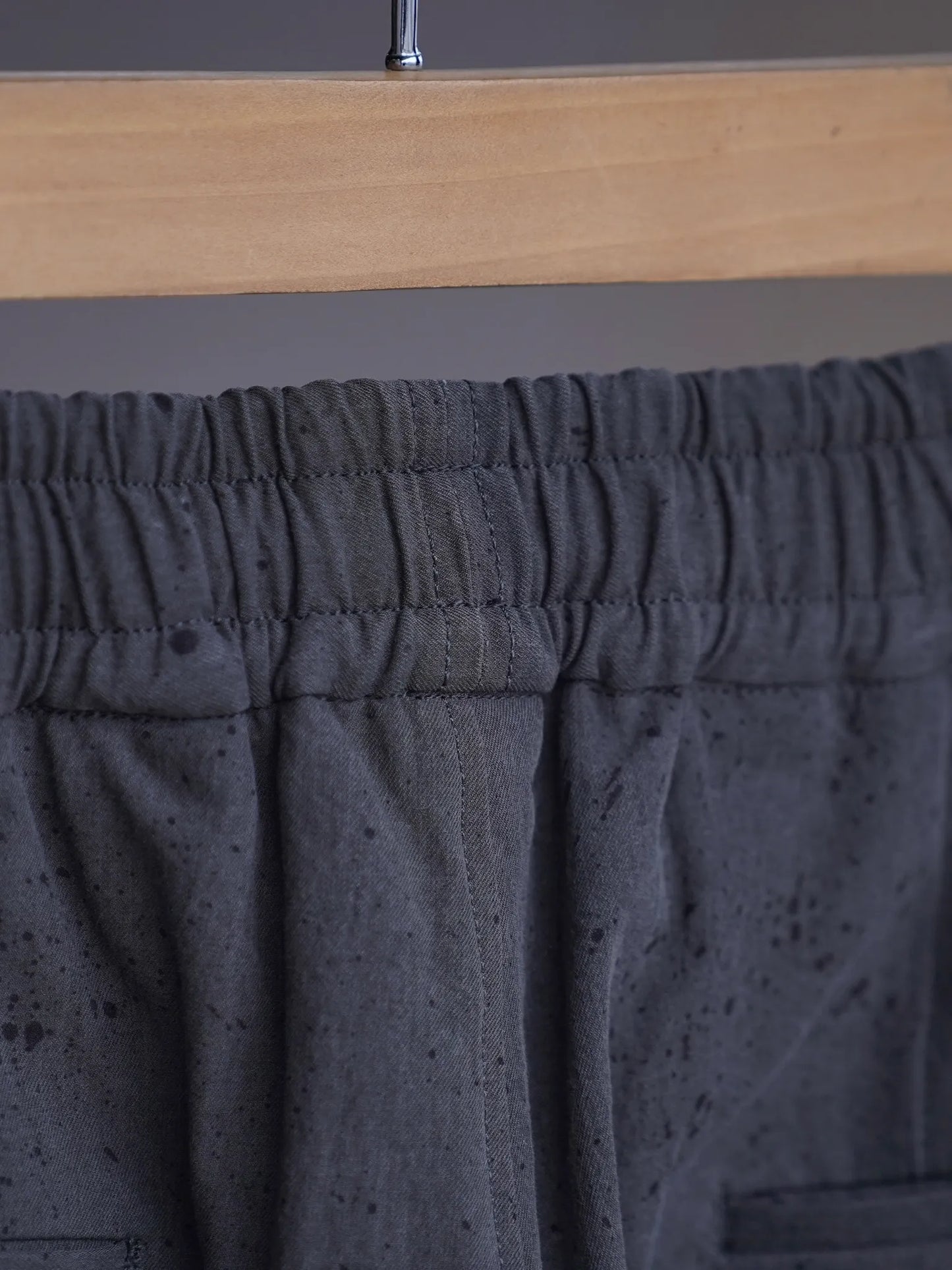 山内 | 墨染強撚コットンボイルクロス・パジャマパンツ sumi