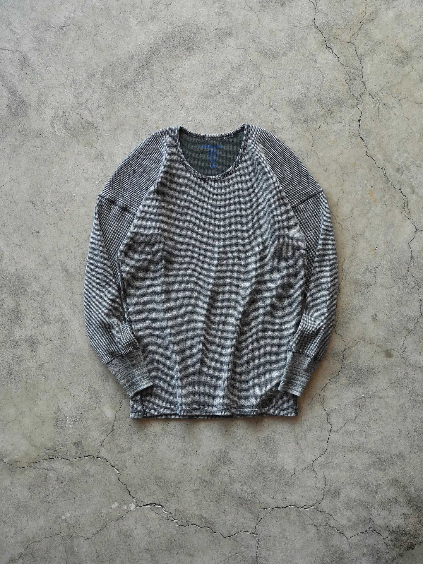 OLDE HOMESTEADER YOUTH | EXTRA SOFT THERMAL OVAL NECK LONG SLEEVE BLACK × ECRU