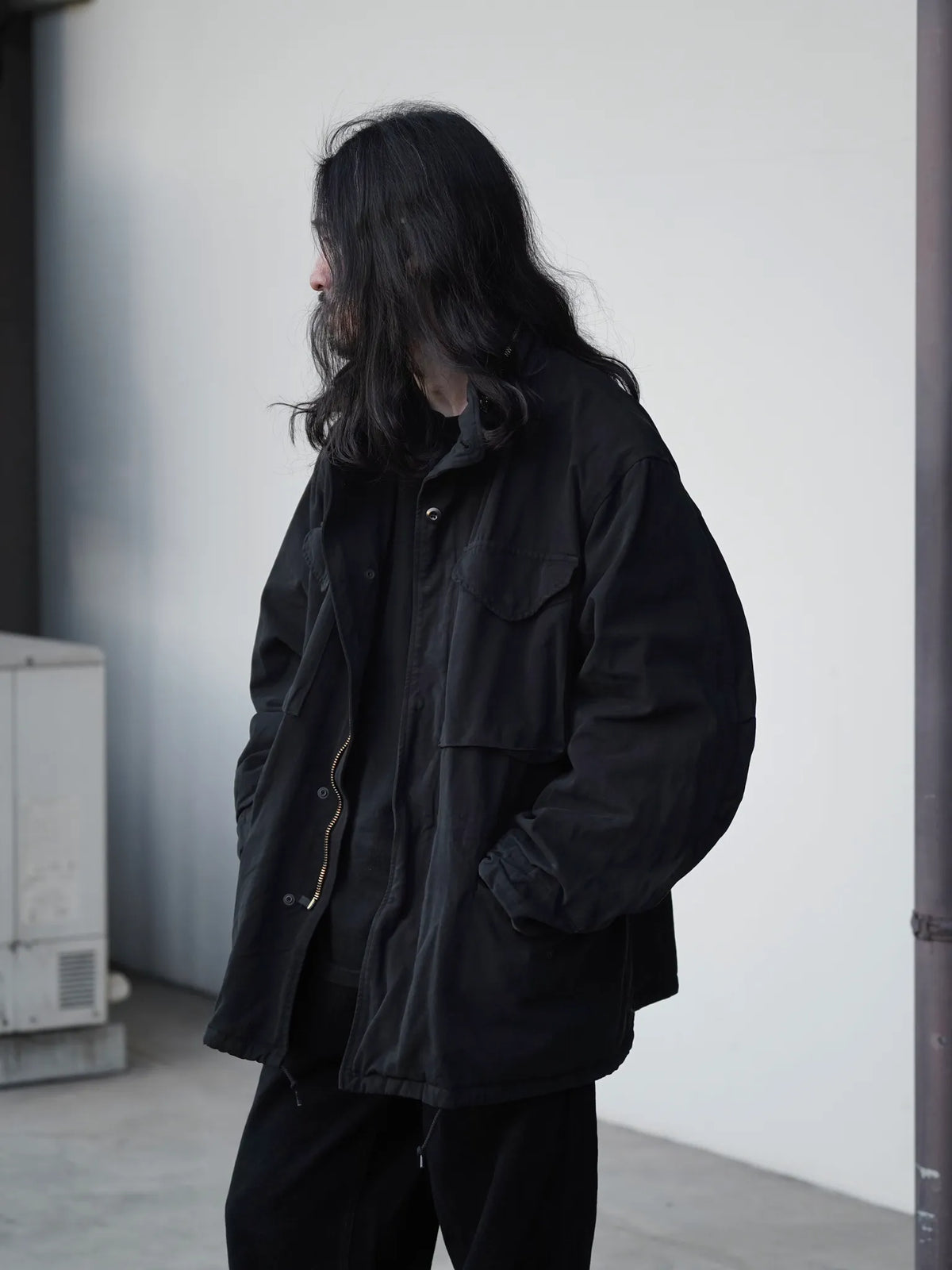 COMOLI | 제품 염색 M65 재킷 BLACK