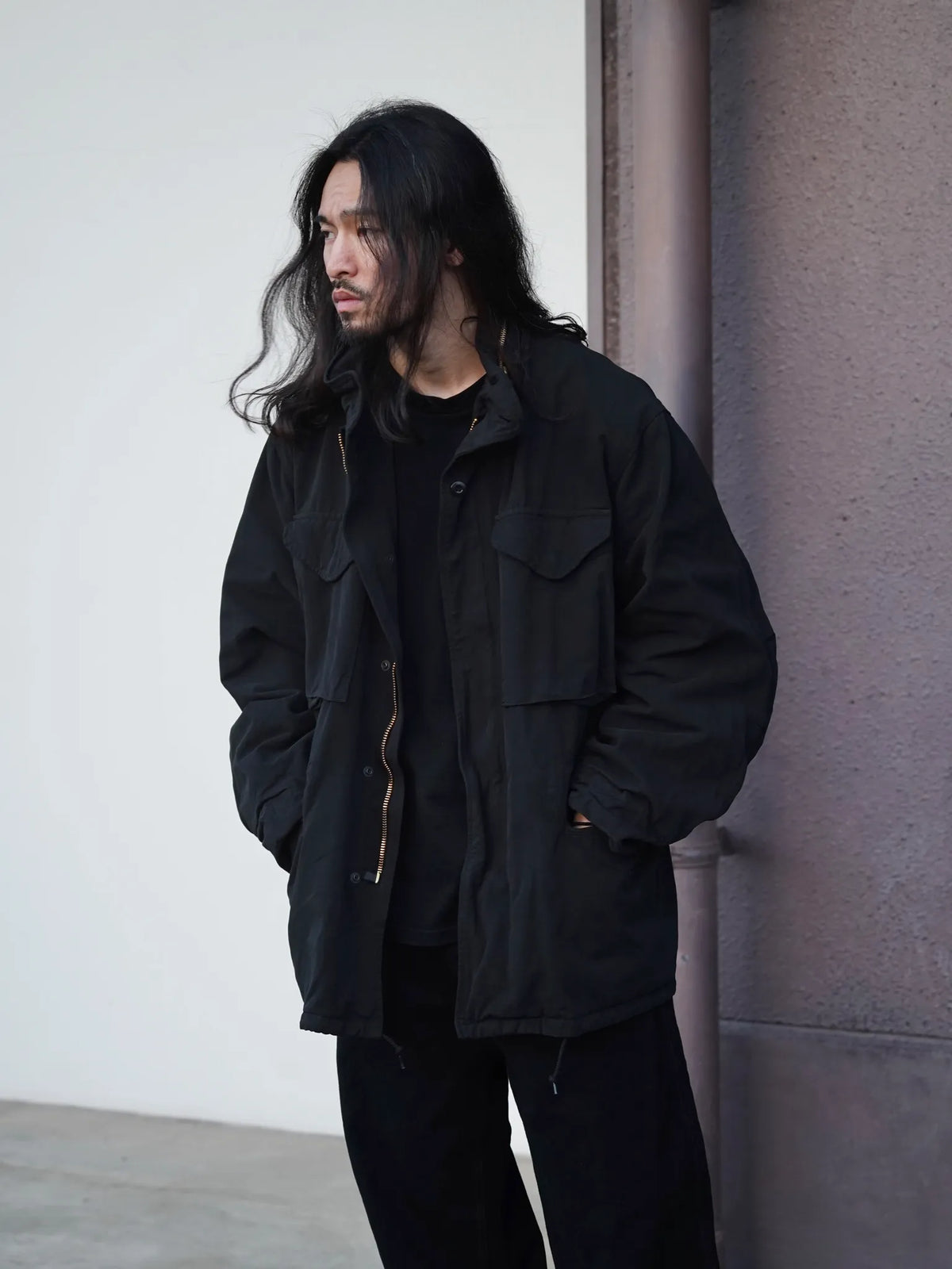 COMOLI | 제품 염색 M65 재킷 BLACK