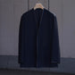 SARTO | [HIGH TWIST WOOL] NO-COLLAR JACKET NAVY STRIPE