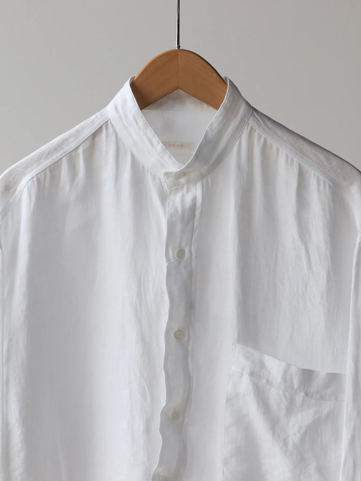 COMOLI リネンWクロス プルオーバーシャツ WHITE | CASANOVA&CO COMOLI リネンWクロス プルオーバーシャツ WHITE | CASANOVA&CO