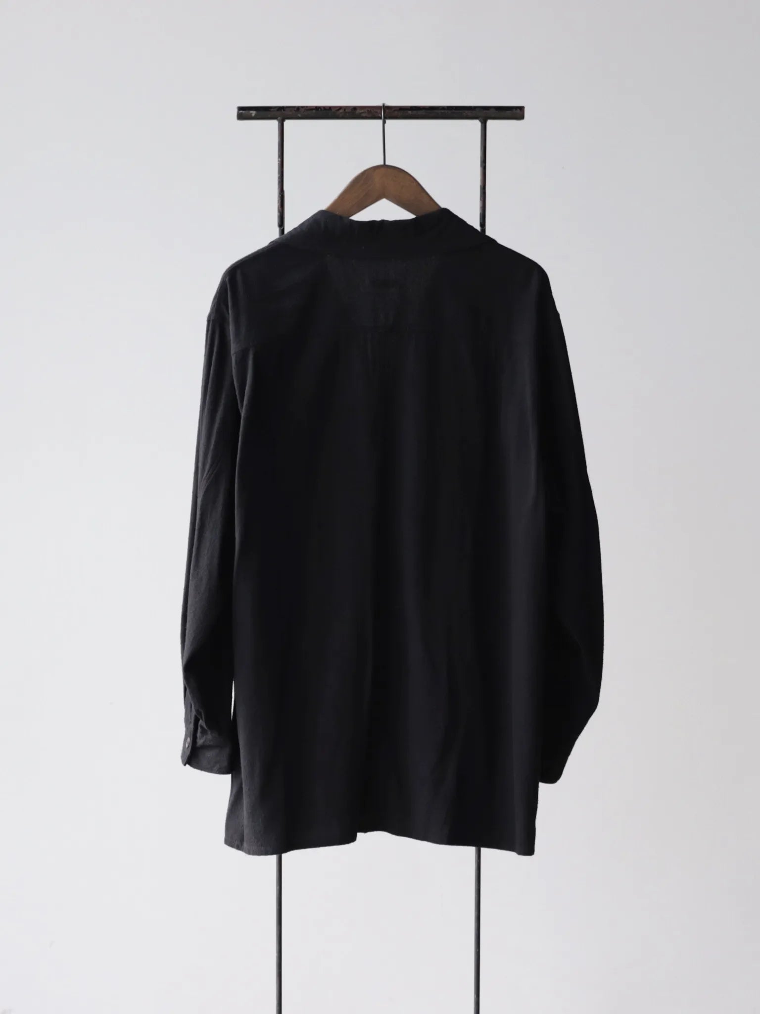 COMOLI | シルクノイル シャツジャケット BLACK