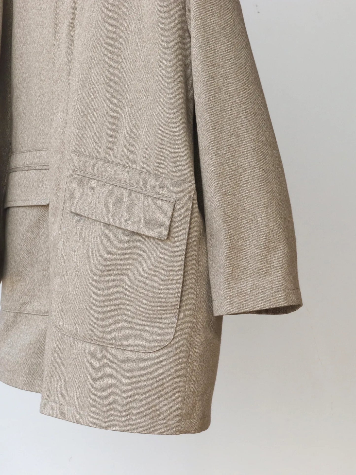 HERILL | Cotton twill Short coat Beige