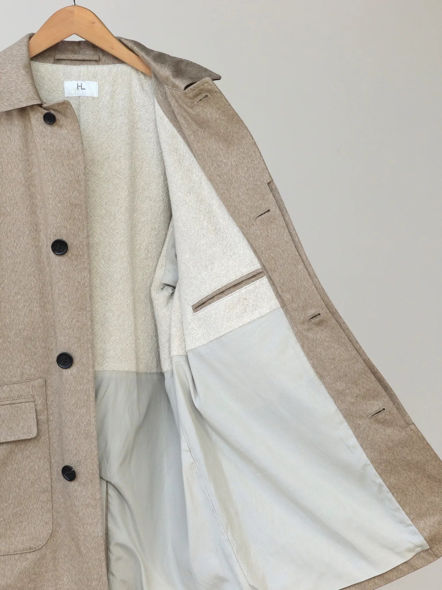 HERILL | Cotton twill Short coat Beige