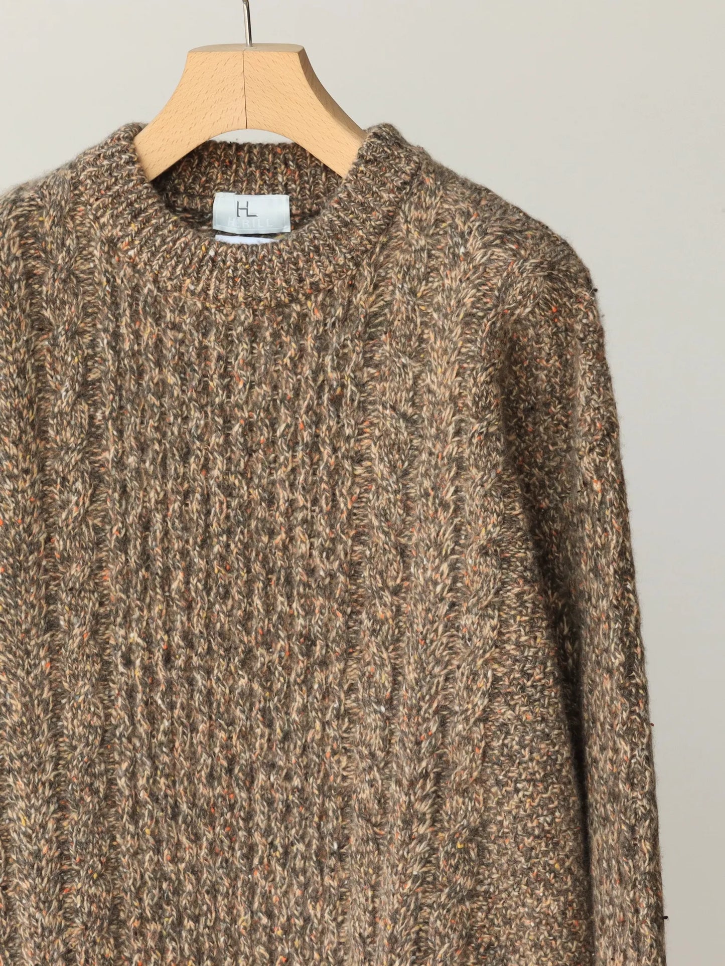 HERILL | Cashmerenep Cable Sweater Beige brown