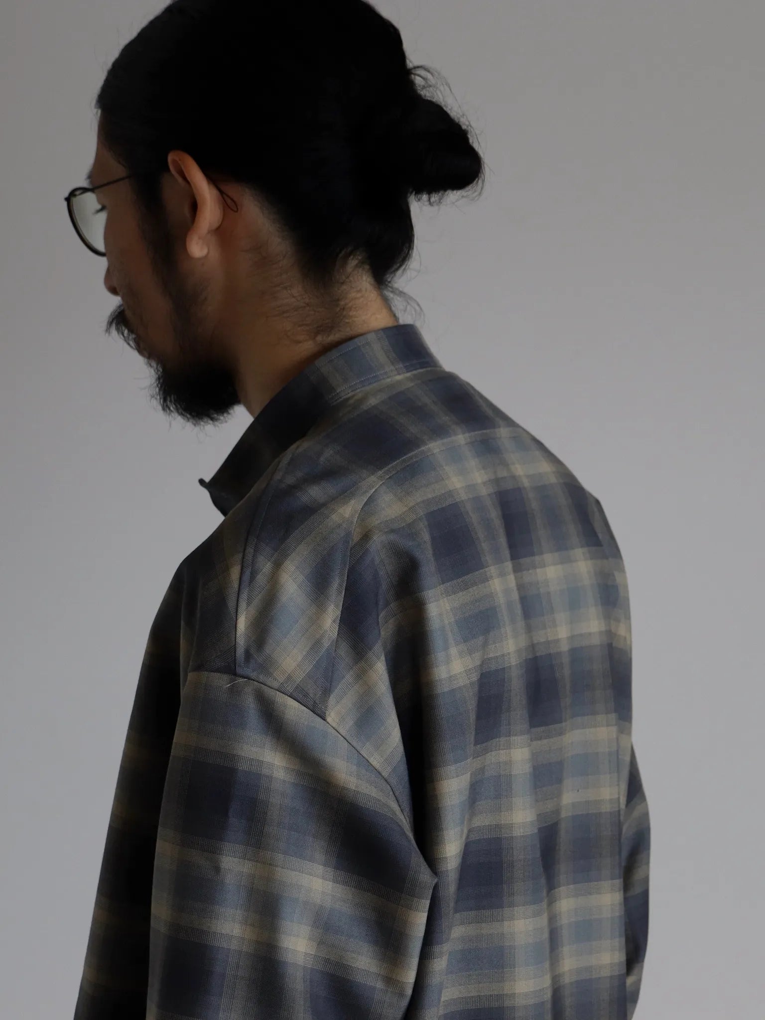 THE RERACS | THE BAND COLLAR SHIRT BEIGE CHECK