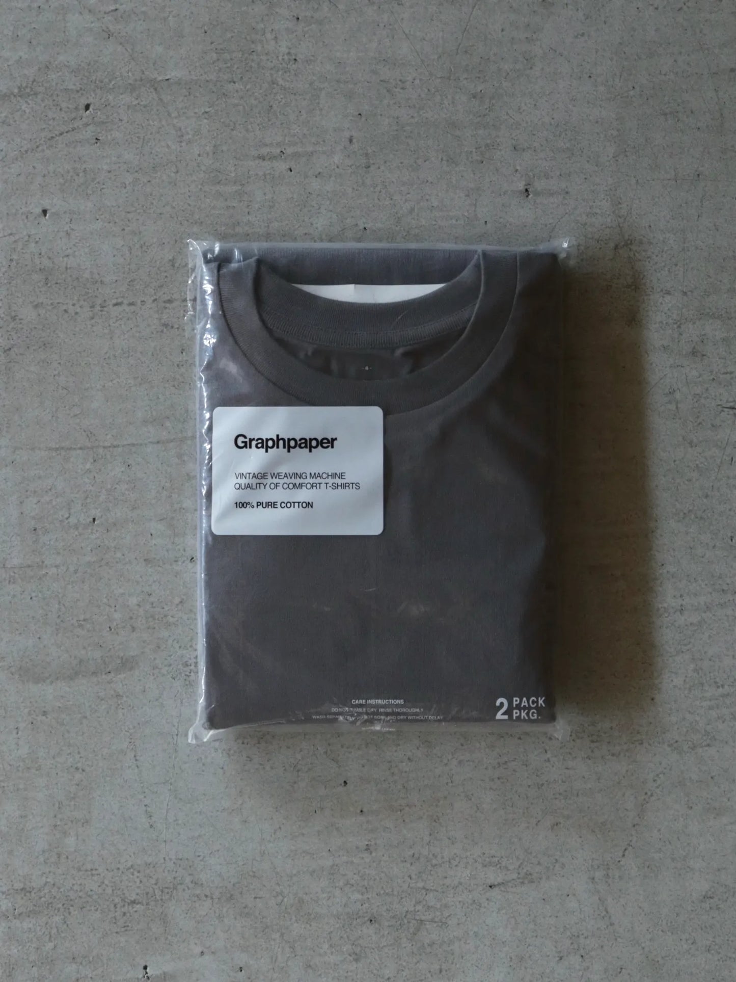 graphpaper-2-pack-crew-neck-tee-gray-1