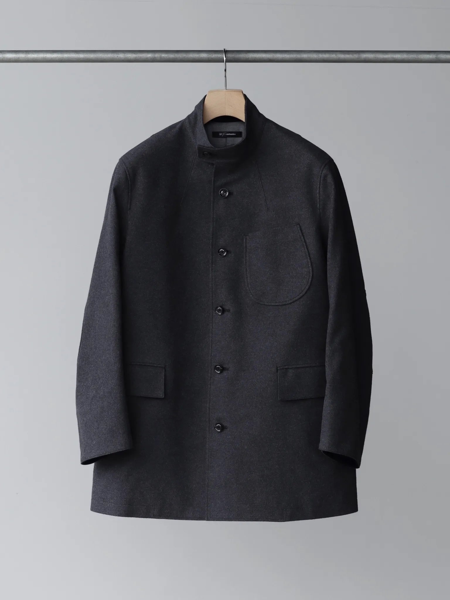 tilt-the-authentics-high-density-chambray-cotton-suede-french-jacket-charcoal-1
