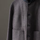 SARTO | STAND COLLAR SHORT JACKET BROWN/BLACK