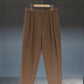 irenisa-two-tucks-tapered-trousers-brown-1