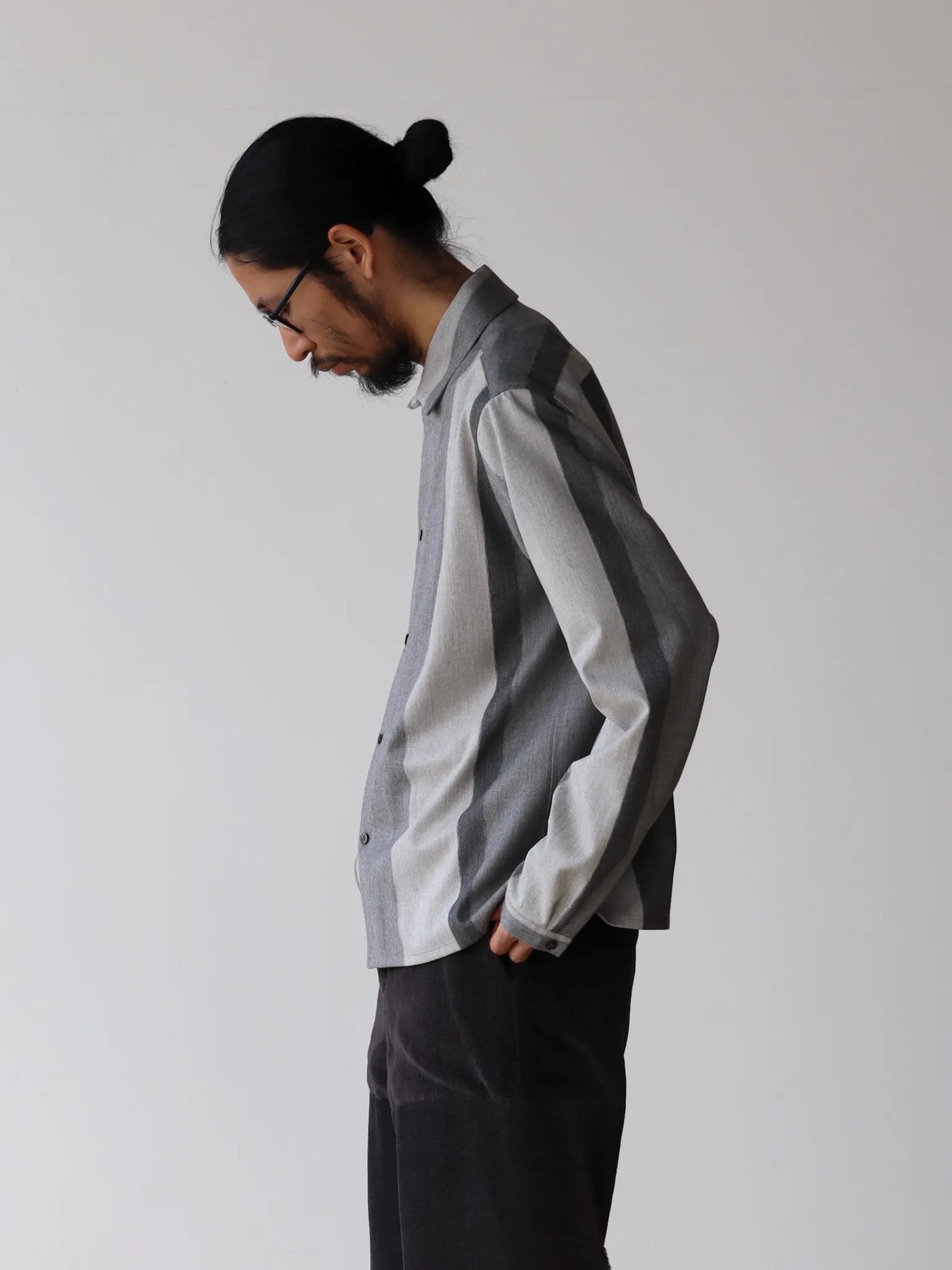 amachi. Texture Fluctuation Shirt Gray | CASANOVA&CO (カサノヴァ