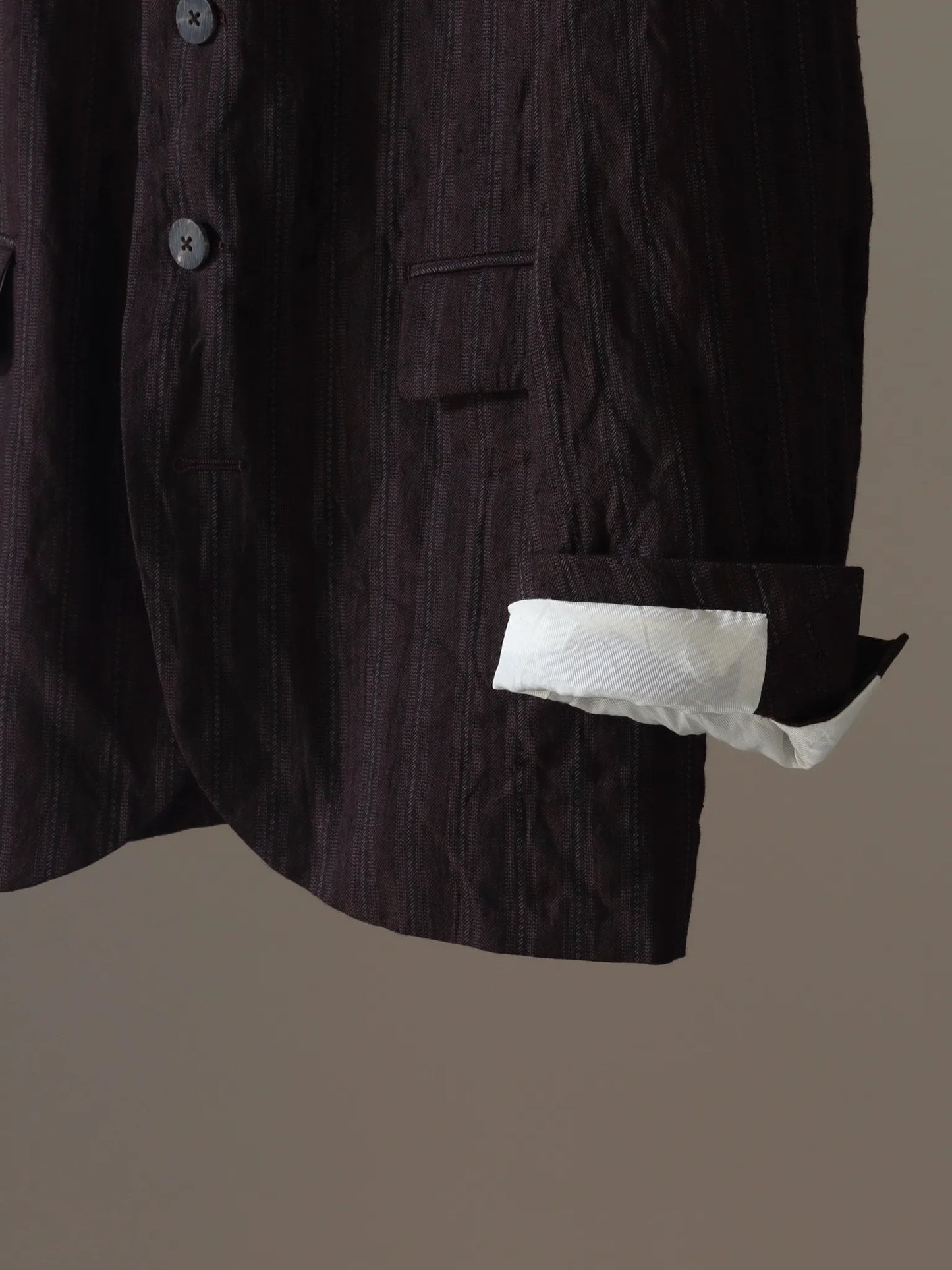 calmlence | NOTCHED LAPEL SACK COAT BRN