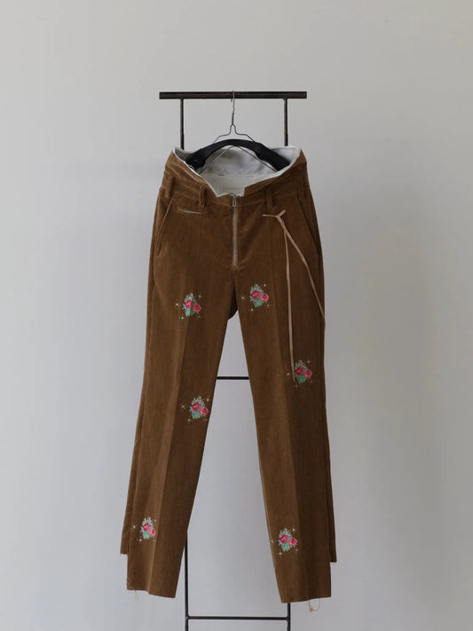 midorikawa-corduroy-slacks-camel-embroidery-1