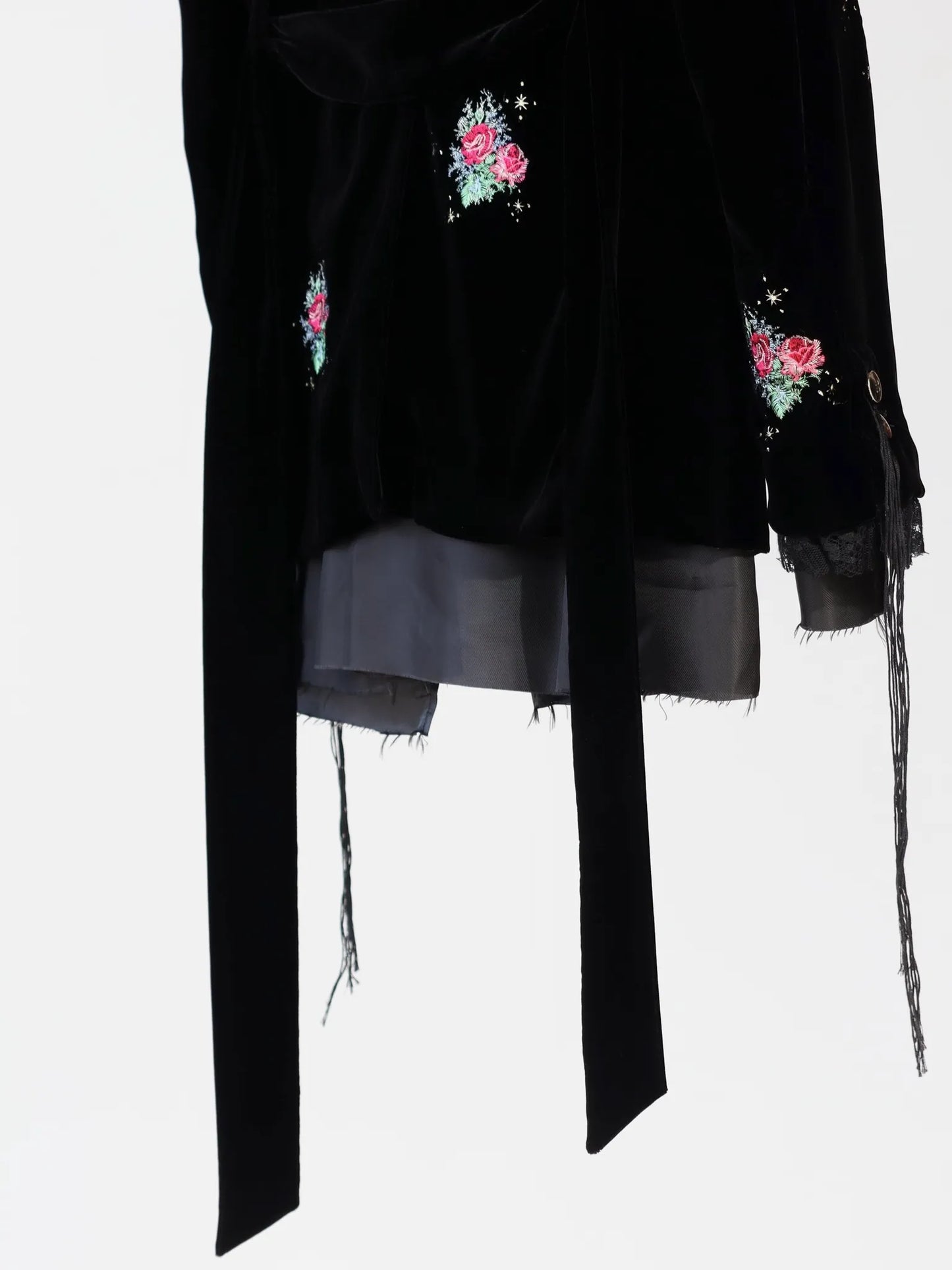 Midorikawa Velvet Embroidery Jacket BLACK Embroidery | CASANOVA&CO 