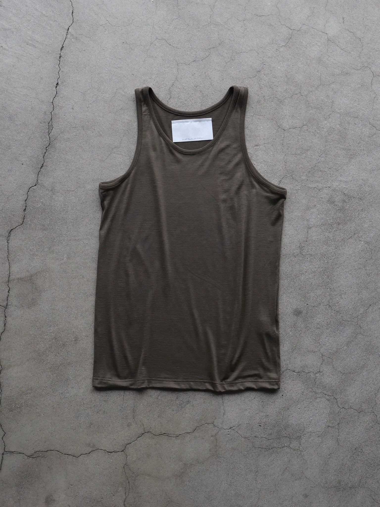 nonnotte タンクトップ ウール100% olive brown サイズ4 nonnotte Standard Tank Top Olive Brown | CASANOVA&CO (カサノヴァ