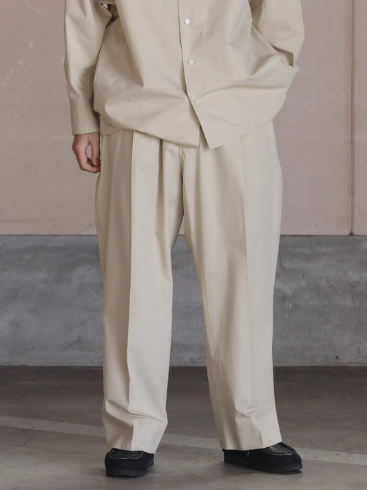 nonnotte | Draping Elastic In Tuck Wide Trousers Tidal Foam